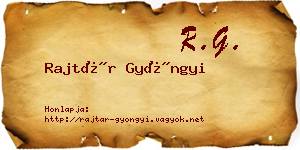 Rajtár Gyöngyi névjegykártya