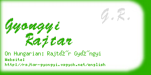 gyongyi rajtar business card